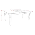 East West Furniture Ensemble de 7 pièces Table et chaises de cuisine - une table de salle à manger et 6 chaises de salle à manger (options de finition)