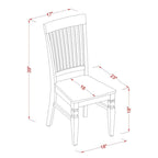 East West Furniture Ensemble de 7 pièces Table et chaises de cuisine - une table de salle à manger et 6 chaises de salle à manger (options de finition)