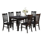 East West Furniture Ensemble de 7 pièces Table et chaises de cuisine - une table de salle à manger et 6 chaises de salle à manger (options de finition)