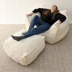 Canapé paresseux, pouf, canapé avec pouf repose-pieds