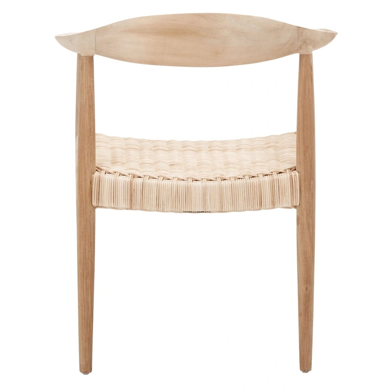 Fauteuil d'appoint en rotin et corde Mid-Century – 24,8 larg. x 18,9 prof. x 30,7 haut.
