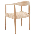 Fauteuil d'appoint en rotin et corde Mid-Century – 24,8 larg. x 18,9 prof. x 30,7 haut.