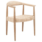 Fauteuil d'appoint en rotin et corde Mid-Century – 24,8 larg. x 18,9 prof. x 30,7 haut.