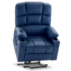Fauteuil inclinable électrique double moteur avec massage et chauffage, en similicuir
