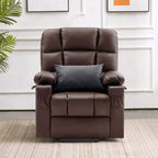 Fauteuil inclinable électrique double moteur avec massage et chauffage, en similicuir