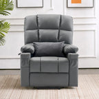 Fauteuil inclinable électrique double moteur avec massage et chauffage, en similicuir