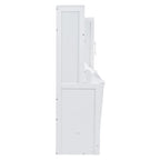Lit escamotable Queen Size avec armoire et tiroirs, Gris