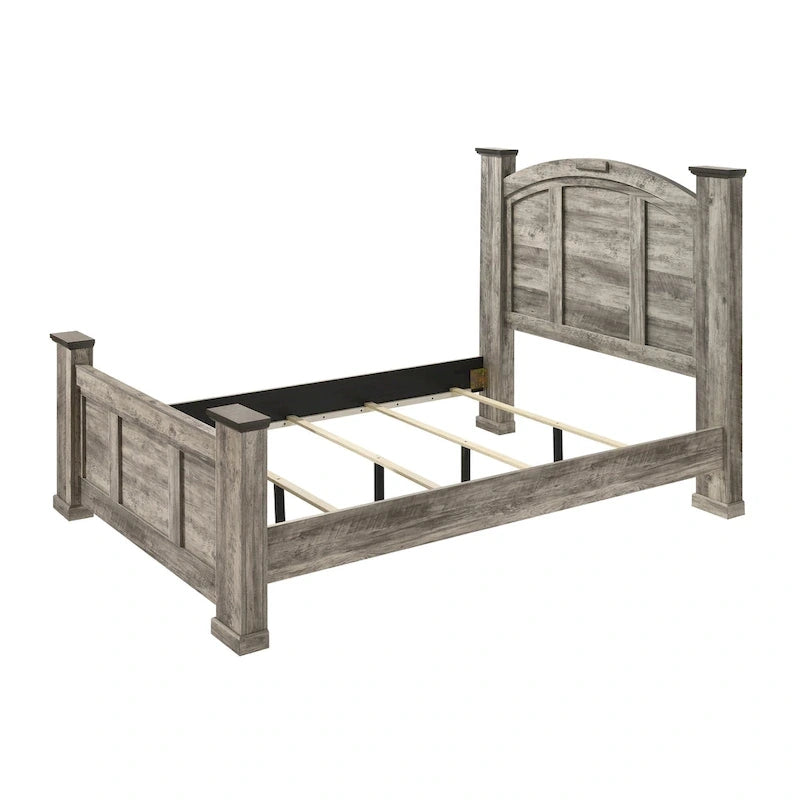 Chambre à coucher 5 pièces avec panneaux rustiques gris