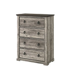 Chambre à coucher 5 pièces avec panneaux rustiques gris
