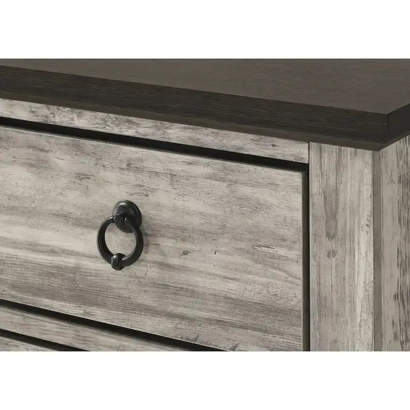 Chambre à coucher 5 pièces avec panneaux rustiques gris