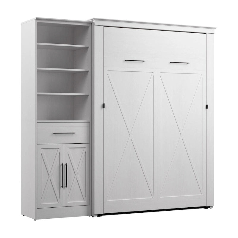 Lit escamotable double avec armoire-penderie (88W)