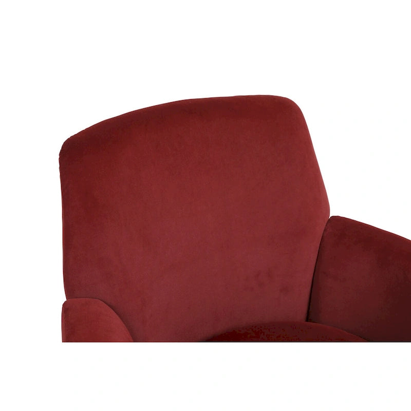 Fauteuil pivotant en velours, Fauteuil pivotant d'appoint, Fauteuil de lecture, Fauteuil rond avec piètement en acier inoxydable doré