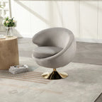 Fauteuil d'appoint pivotant à 360 degrés en velours