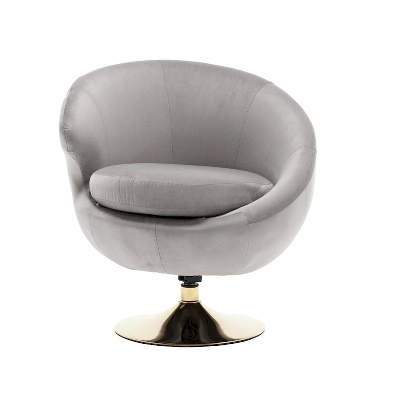 Fauteuil d'appoint pivotant à 360 degrés en velours