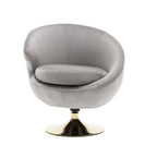Fauteuil d'appoint pivotant à 360 degrés en velours
