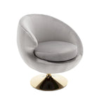 Fauteuil d'appoint pivotant à 360 degrés en velours