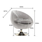 Fauteuil d'appoint pivotant à 360 degrés en velours