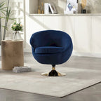 Fauteuil d'appoint pivotant à 360 degrés en velours