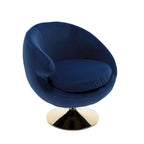 Fauteuil d'appoint pivotant à 360 degrés en velours