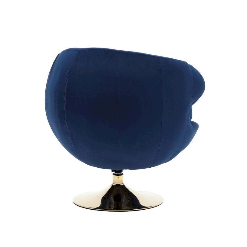 Fauteuil d'appoint pivotant à 360 degrés en velours