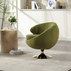 Fauteuil d'appoint pivotant à 360 degrés en velours
