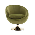 Fauteuil d'appoint pivotant à 360 degrés en velours