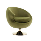 Fauteuil d'appoint pivotant à 360 degrés en velours
