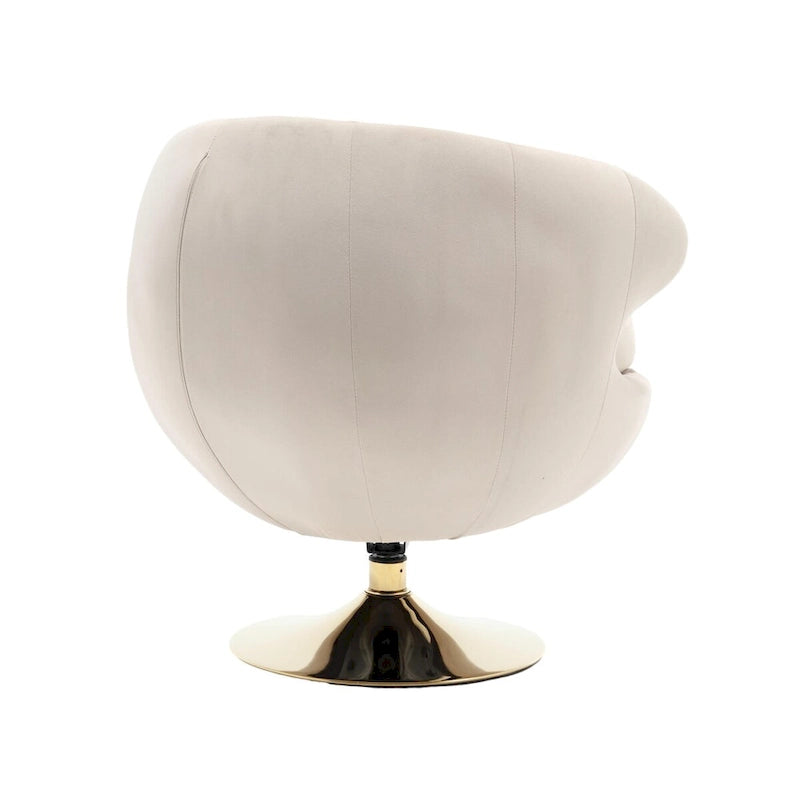 Fauteuil d'appoint pivotant à 360 degrés en velours
