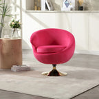 Fauteuil d'appoint pivotant à 360 degrés en velours