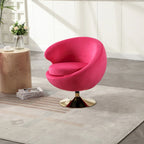 Fauteuil d'appoint pivotant à 360 degrés en velours