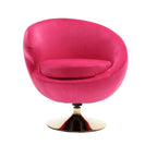 Fauteuil d'appoint pivotant à 360 degrés en velours