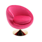 Fauteuil d'appoint pivotant à 360 degrés en velours