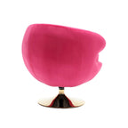 Fauteuil d'appoint pivotant à 360 degrés en velours
