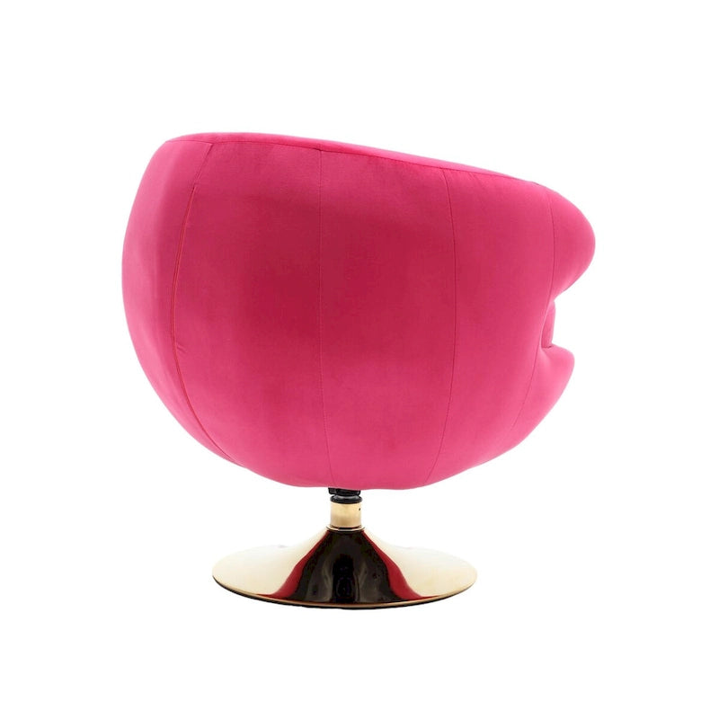 Fauteuil d'appoint pivotant à 360 degrés en velours