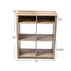 Étagère de table console avec 4 compartiments de rangement cubiques