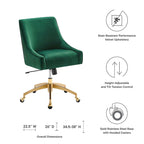Chaise de bureau Discern Performance en velours