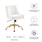 Chaise de bureau Discern Performance en velours