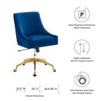 Chaise de bureau Discern Performance en velours