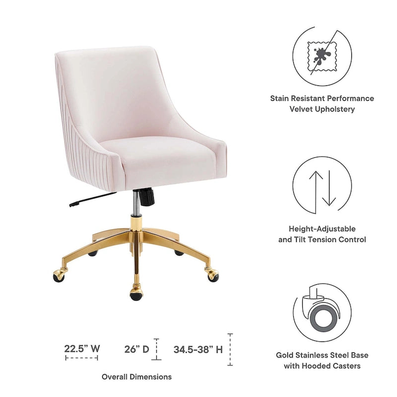 Chaise de bureau Discern Performance en velours