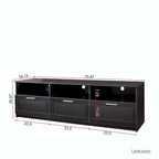 Meuble TV blanc moderne minimaliste de 203 cm