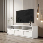 Meuble TV blanc moderne minimaliste de 203 cm