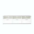 Meuble TV blanc moderne minimaliste de 203 cm