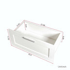 Meuble TV blanc moderne minimaliste de 203 cm
