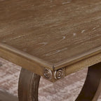 Table à manger extensible de 84 pouces, marron, de style transitionnel
