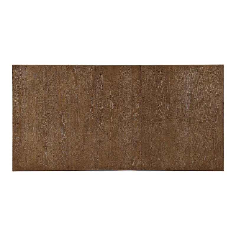 Table à manger extensible de 84 pouces, marron, de style transitionnel
