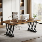 71 Bureau d'ordinateur exécutif à domicile en bois et métal
